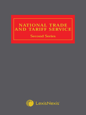 cover image of National Trade and Tariff Service